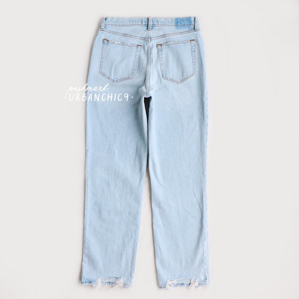 NWT ABERCROMBIE 90s Straight Jean Light Ripped size 30 - Picture 7 of 14